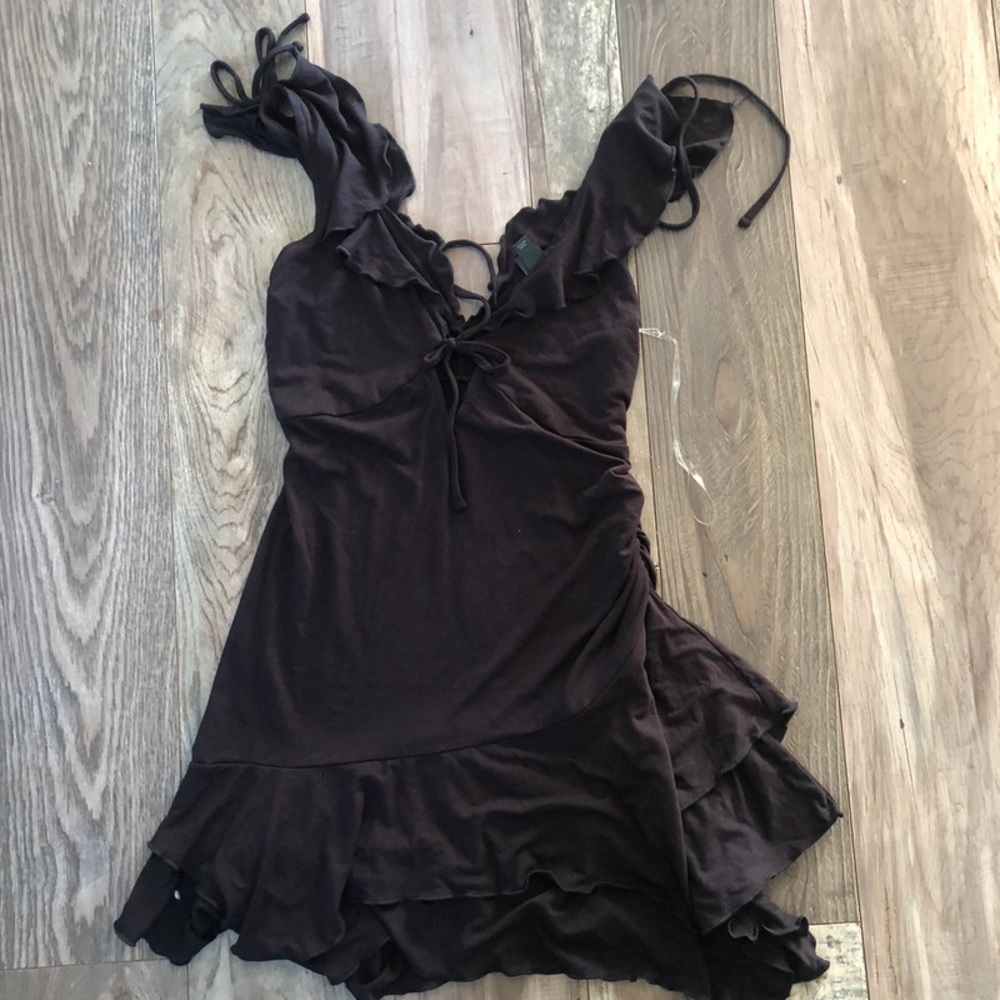 Summer new sweet antique slim-fitting suspender skirt